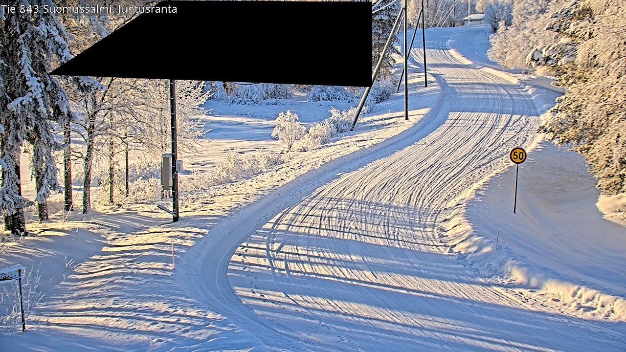 Weather Camera Image Road 843 Suomussalmi, Juntusranta, Suomussalmi, Kainuu