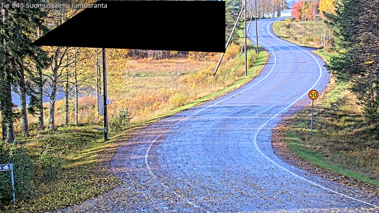 Weather Camera Image Road 843 Suomussalmi, Juntusranta, Suomussalmi, Kainuu