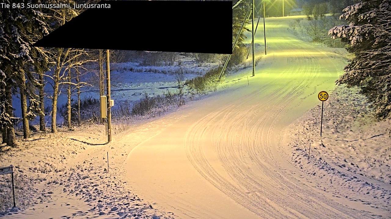 Weather Camera Image Road 843 Suomussalmi, Juntusranta, Suomussalmi, Kainuu