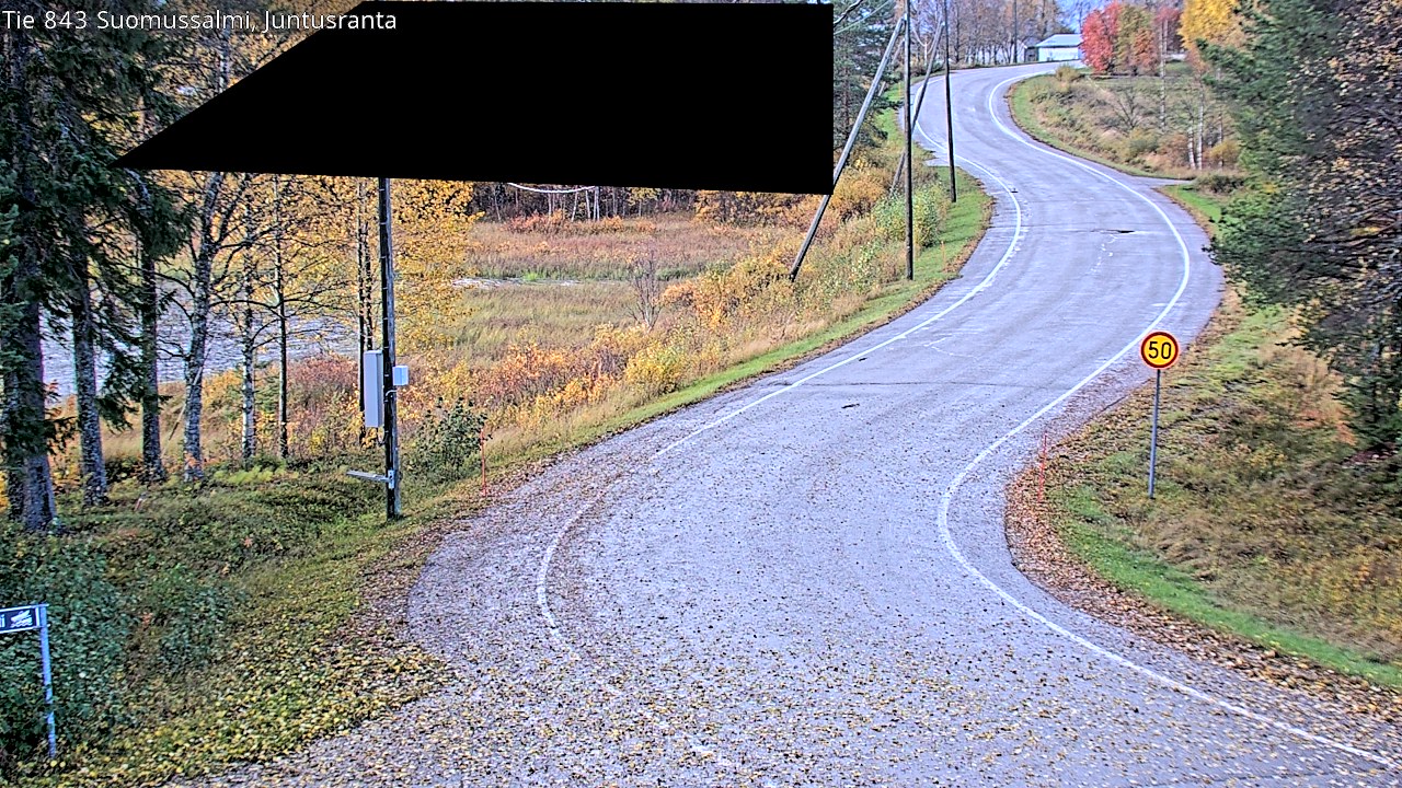 Weather Camera Image Road 843 Suomussalmi, Juntusranta, Suomussalmi, Kainuu
