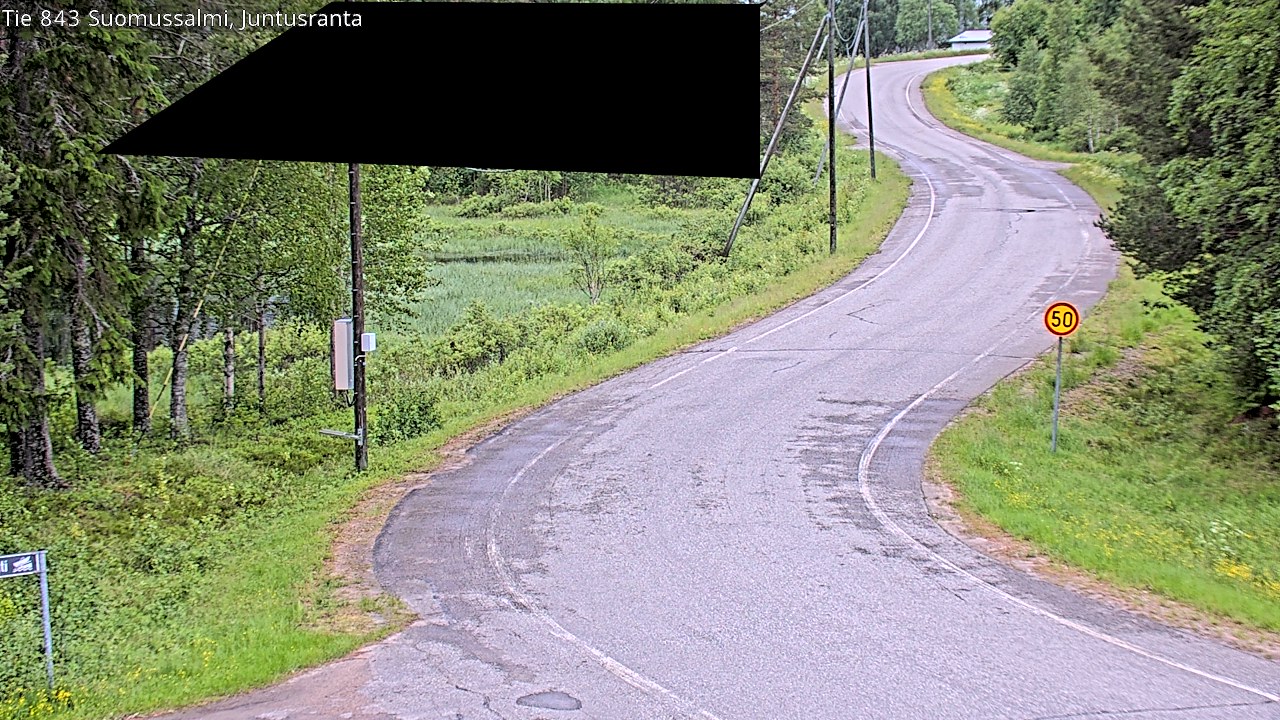 Weather Camera Image Road 843 Suomussalmi, Juntusranta, Suomussalmi, Kainuu
