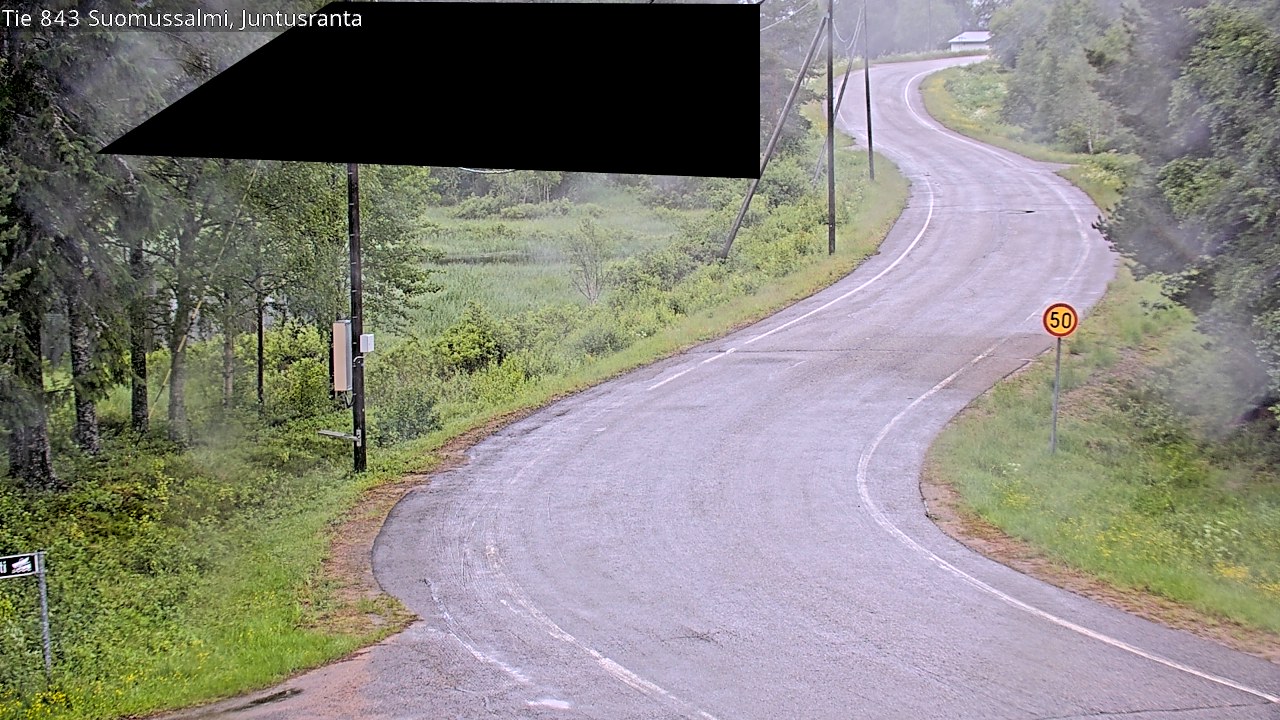 Weather Camera Image Road 843 Suomussalmi, Juntusranta, Suomussalmi, Kainuu