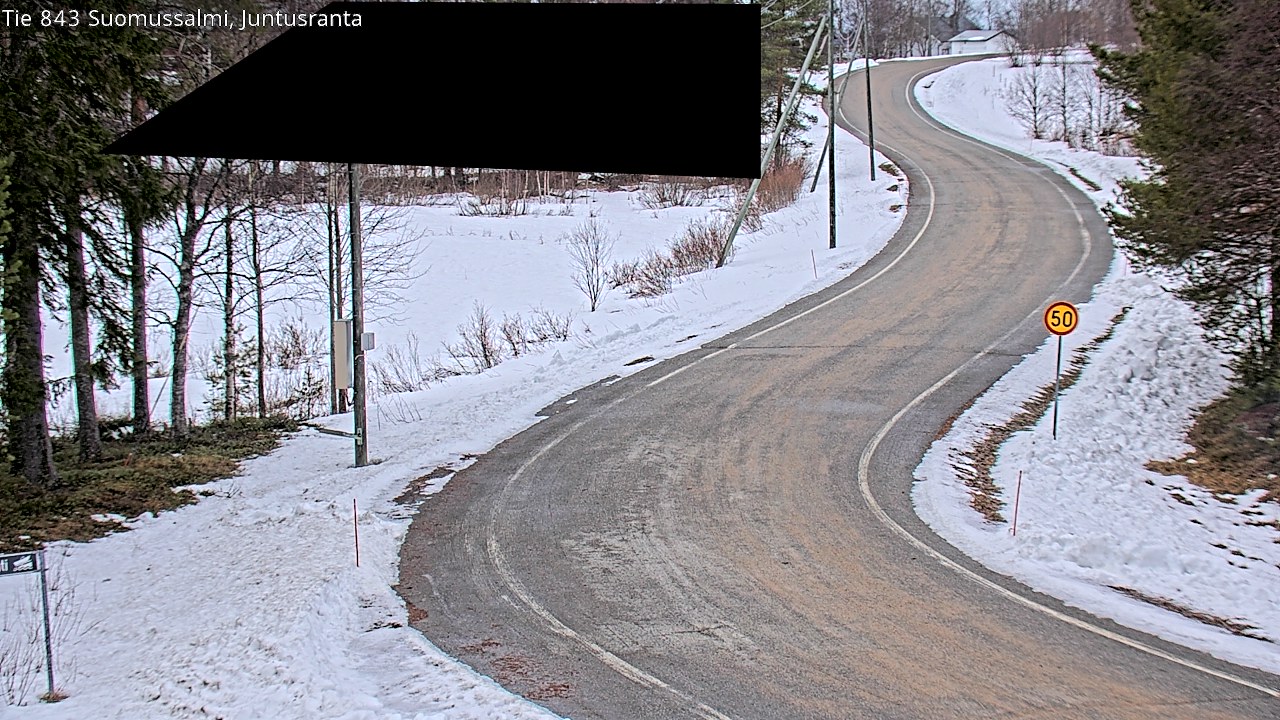 Weather Camera Image Road 843 Suomussalmi, Juntusranta, Suomussalmi, Kainuu