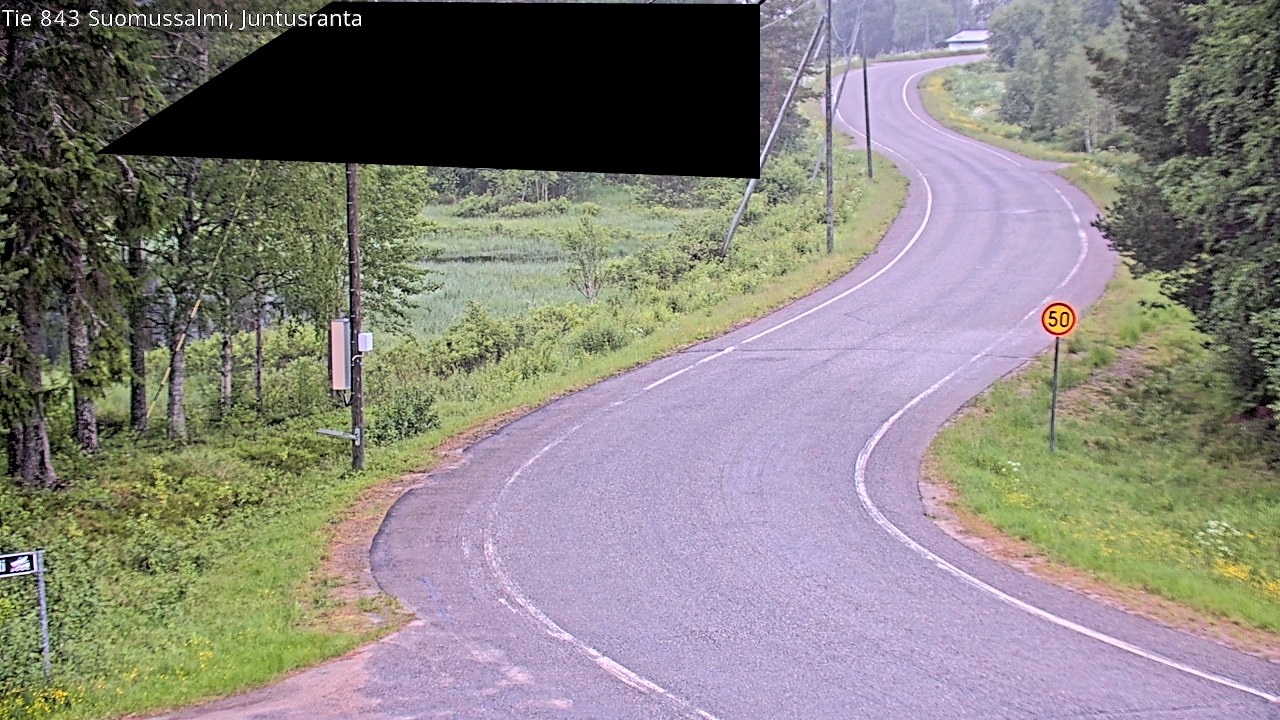 Weather Camera Image Road 843 Suomussalmi, Juntusranta, Suomussalmi, Kainuu