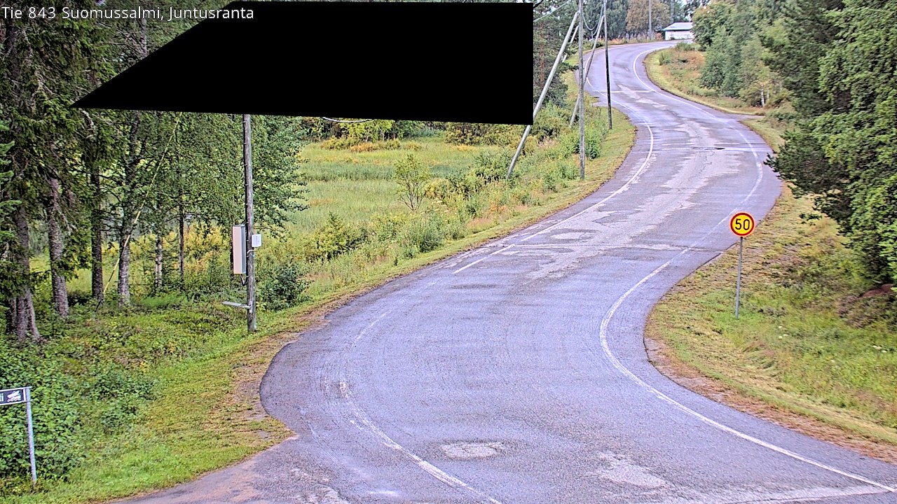 Weather Camera Image Road 843 Suomussalmi, Juntusranta, Suomussalmi, Kainuu