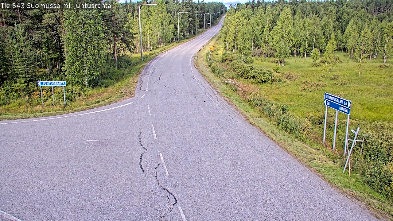 Kelikamerat Kuva Tie 843 Suomussalmi, Juntusranta, Suomussalmi, Kainuu
