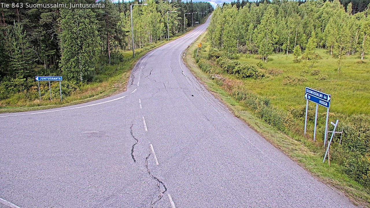 Kelikamerat Kuva Tie 843 Suomussalmi, Juntusranta, Suomussalmi, Kainuu