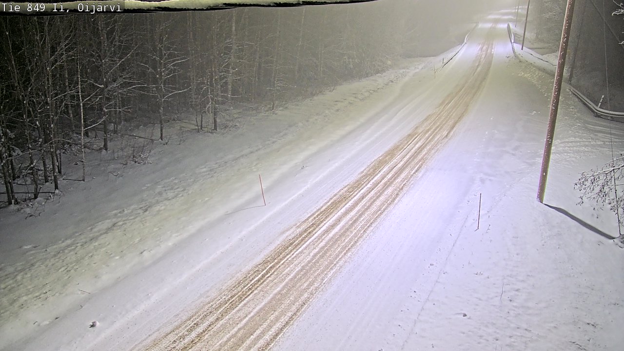 Weather Camera Image Väg 849 Ijo Oijärvi, Ii, Pohjois-Pohjanmaa