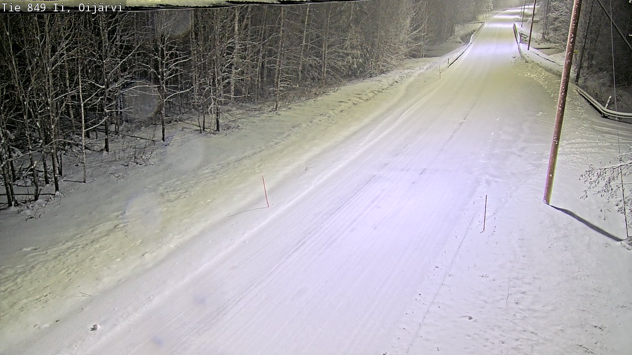 Weather Camera Image Väg 849 Ijo Oijärvi, Ii, Pohjois-Pohjanmaa