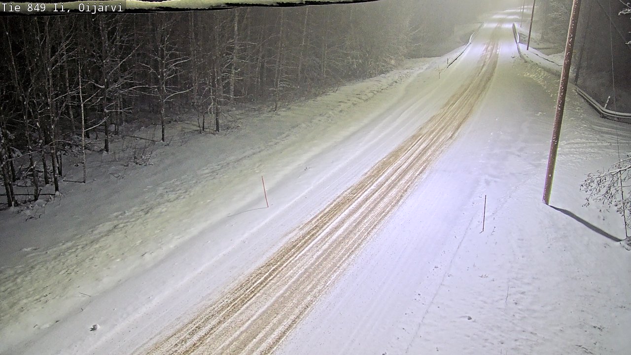 Weather Camera Image Väg 849 Ijo Oijärvi, Ii, Pohjois-Pohjanmaa
