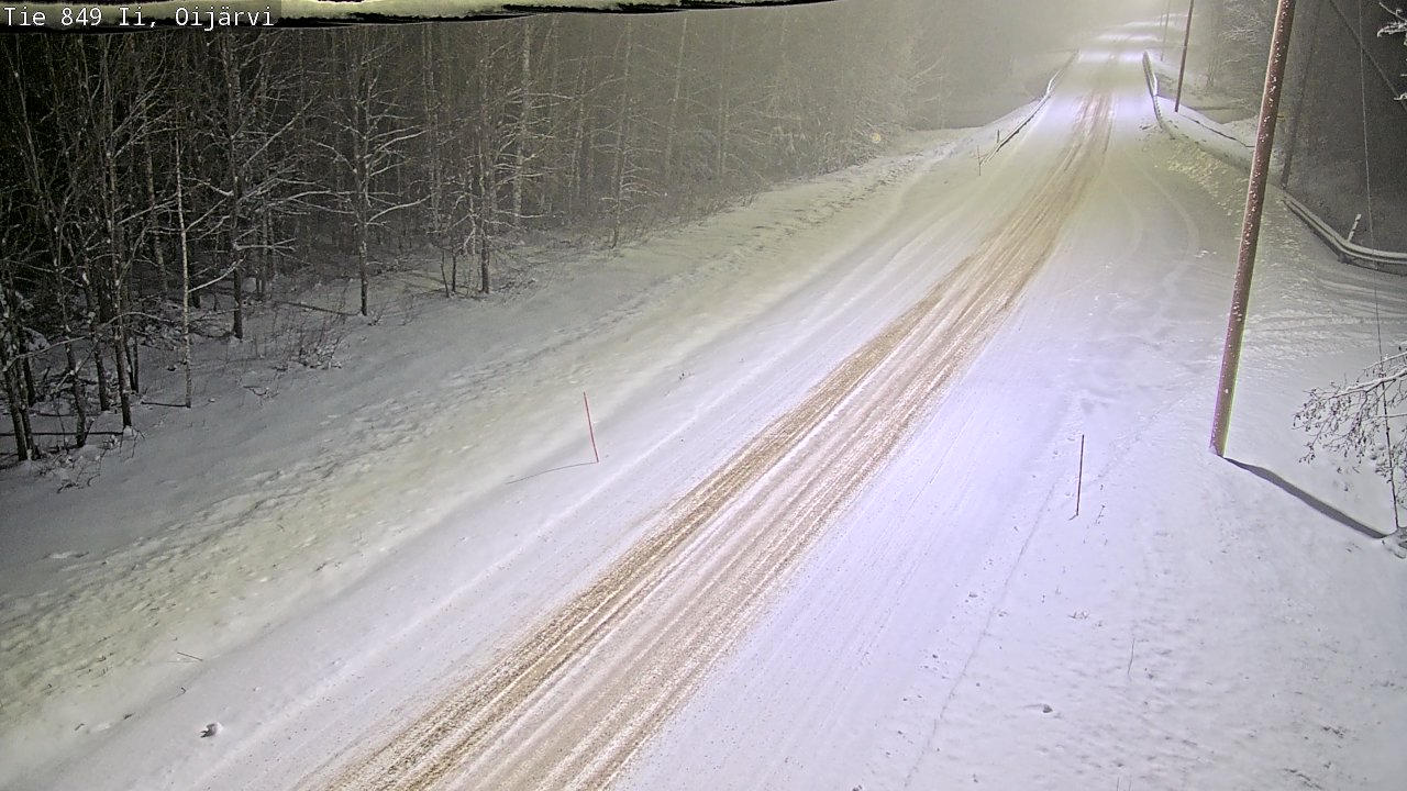 Weather Camera Image Väg 849 Ijo Oijärvi, Ii, Pohjois-Pohjanmaa