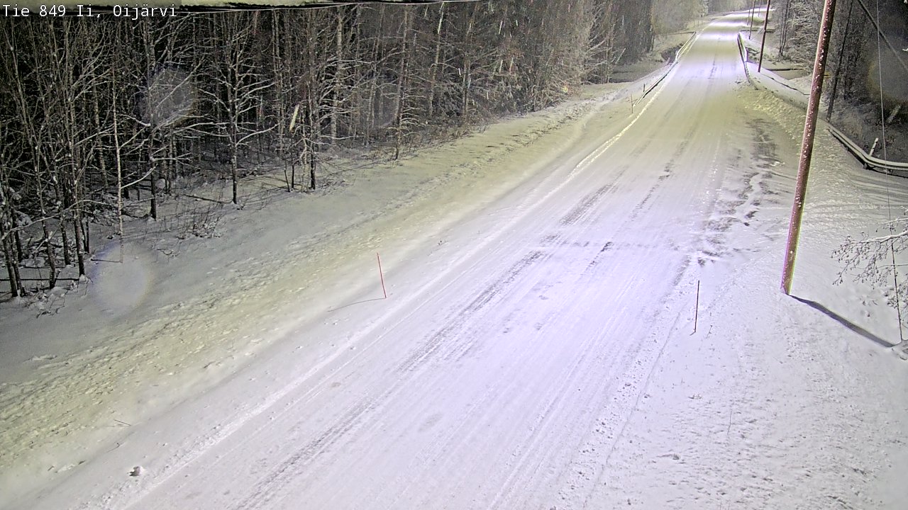 Weather Camera Image Väg 849 Ijo Oijärvi, Ii, Pohjois-Pohjanmaa