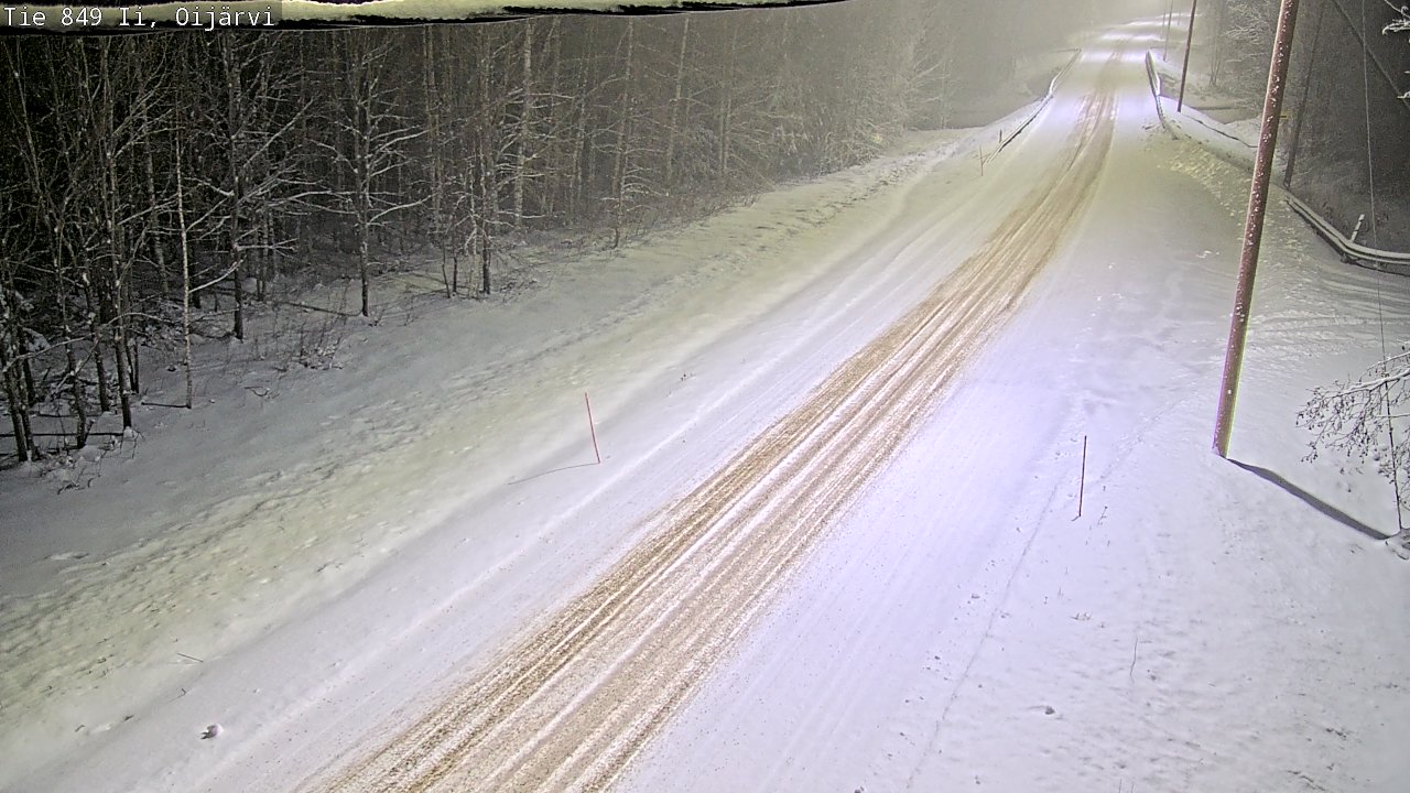 Weather Camera Image Väg 849 Ijo Oijärvi, Ii, Pohjois-Pohjanmaa