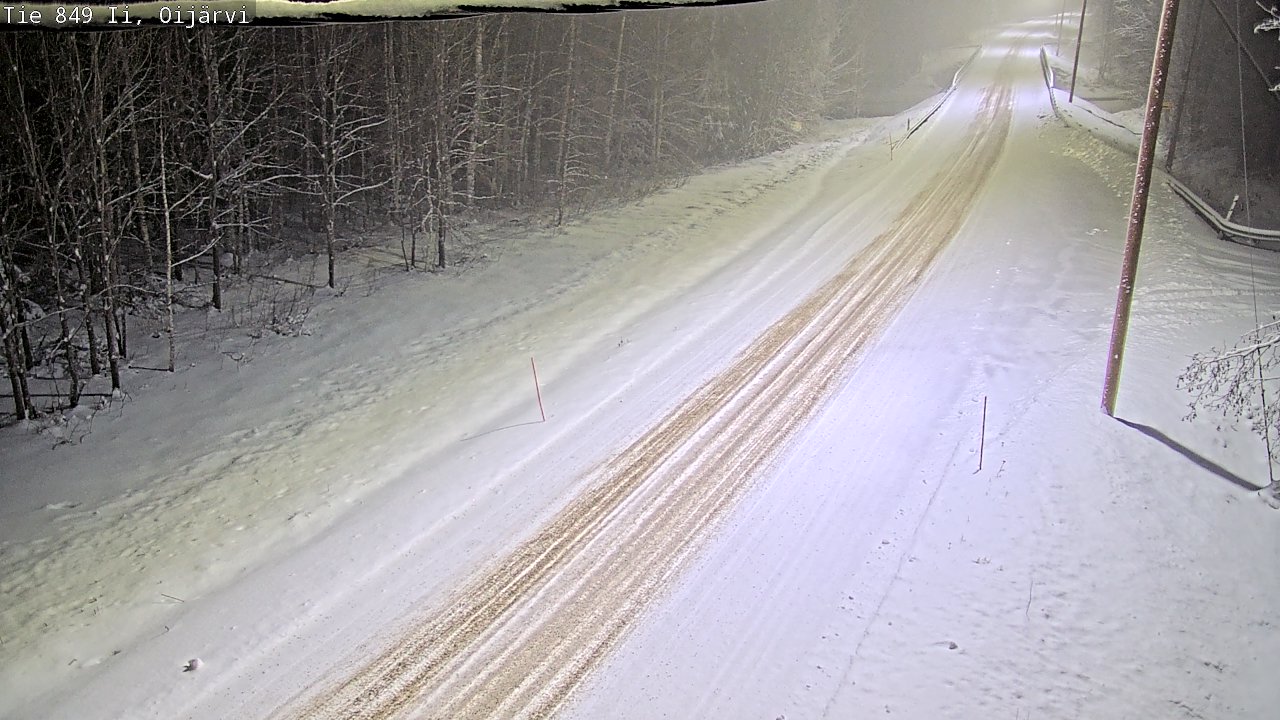 Weather Camera Image Väg 849 Ijo Oijärvi, Ii, Pohjois-Pohjanmaa