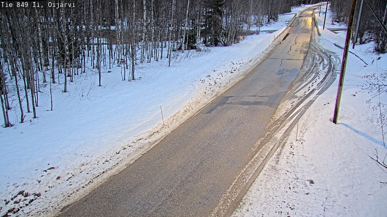 Weather Camera Image Väg 849 Ijo Oijärvi, Ii, Pohjois-Pohjanmaa