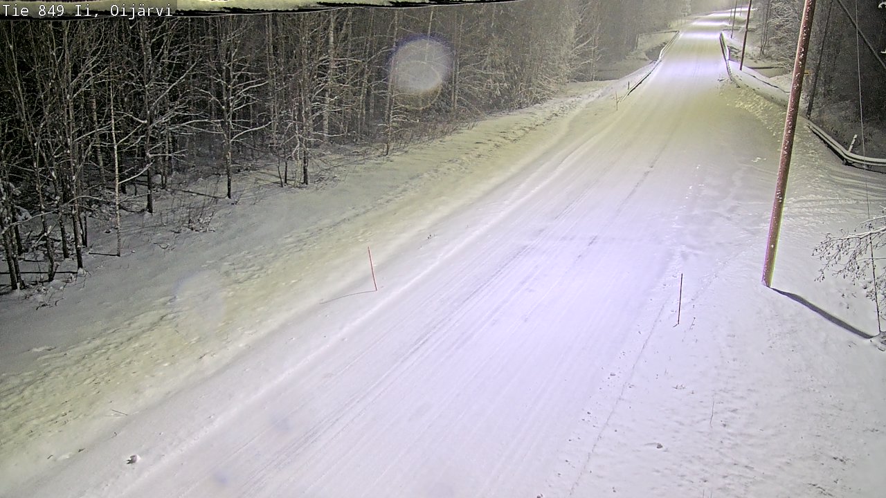 Weather Camera Image Väg 849 Ijo Oijärvi, Ii, Pohjois-Pohjanmaa