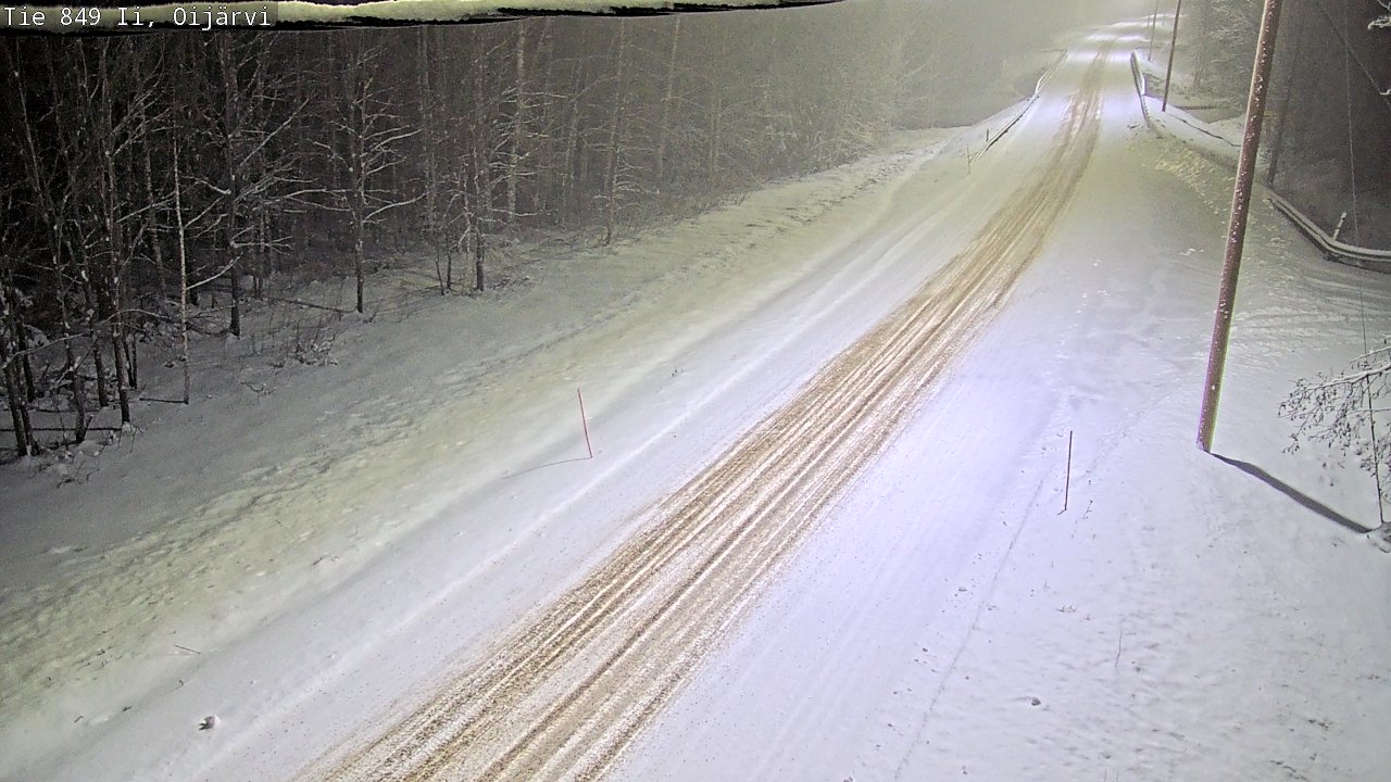 Weather Camera Image Väg 849 Ijo Oijärvi, Ii, Pohjois-Pohjanmaa