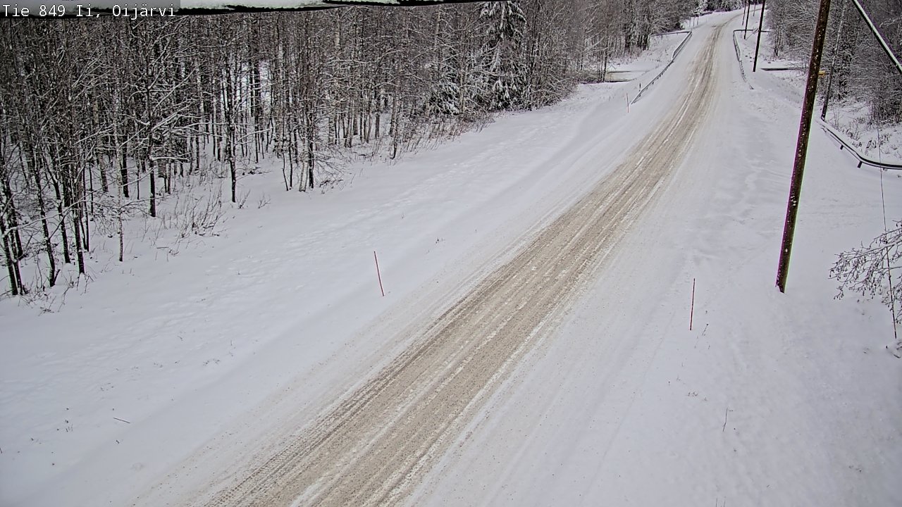 Weather Camera Image Väg 849 Ijo Oijärvi, Ii, Pohjois-Pohjanmaa