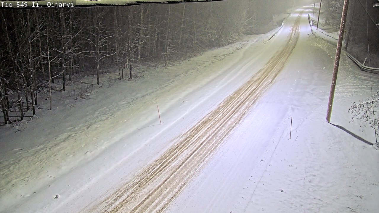 Weather Camera Image Väg 849 Ijo Oijärvi, Ii, Pohjois-Pohjanmaa