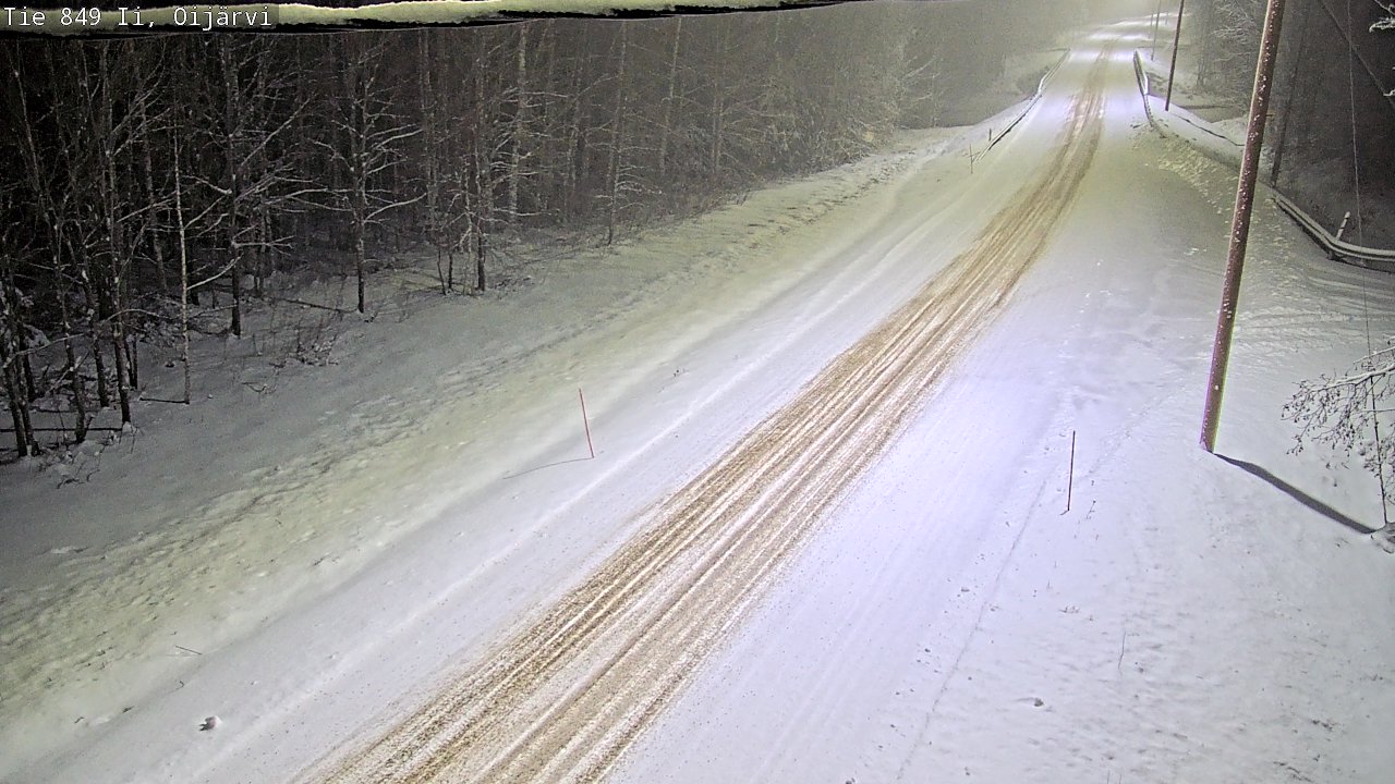 Weather Camera Image Väg 849 Ijo Oijärvi, Ii, Pohjois-Pohjanmaa