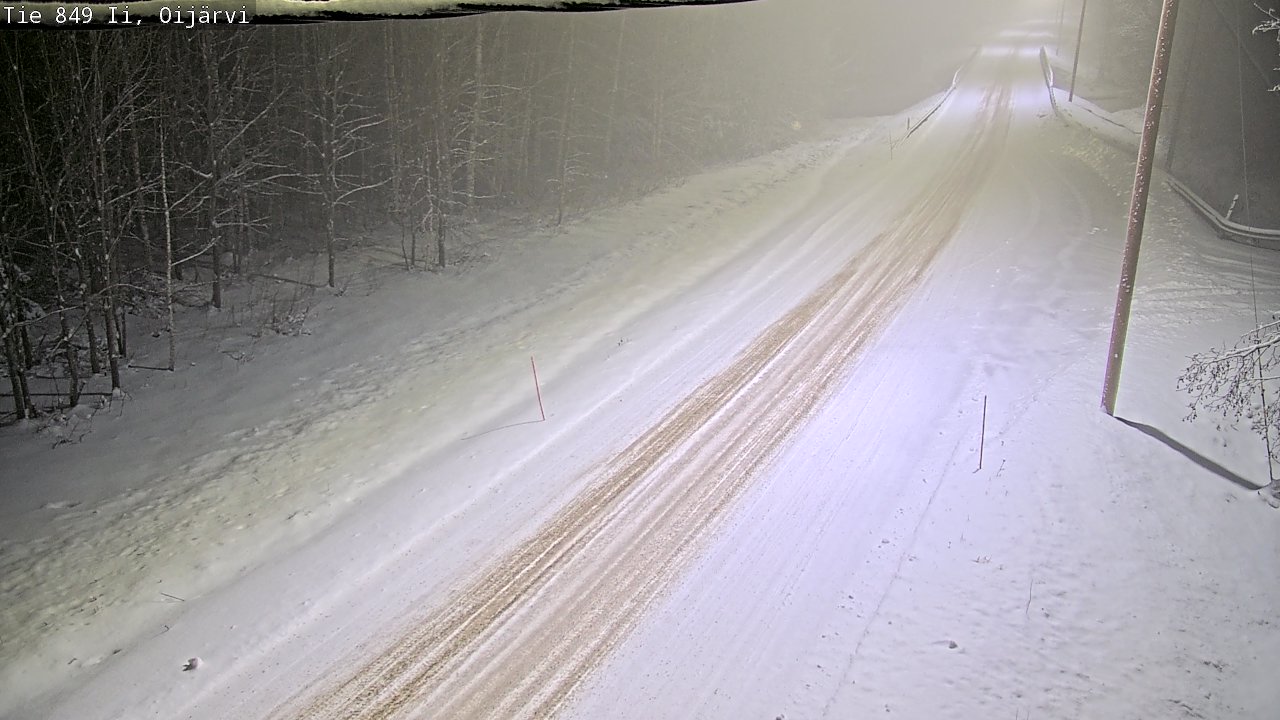 Weather Camera Image Väg 849 Ijo Oijärvi, Ii, Pohjois-Pohjanmaa