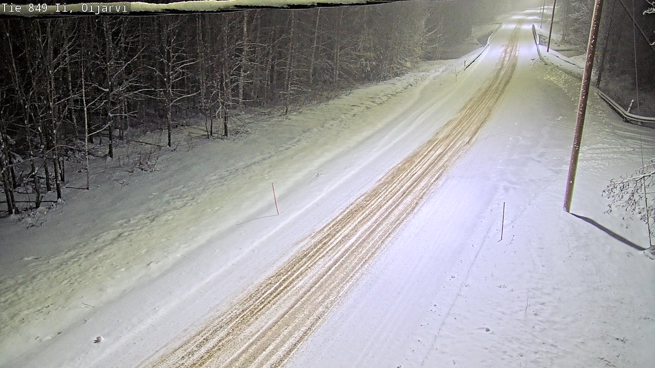 Weather Camera Image Väg 849 Ijo Oijärvi, Ii, Pohjois-Pohjanmaa