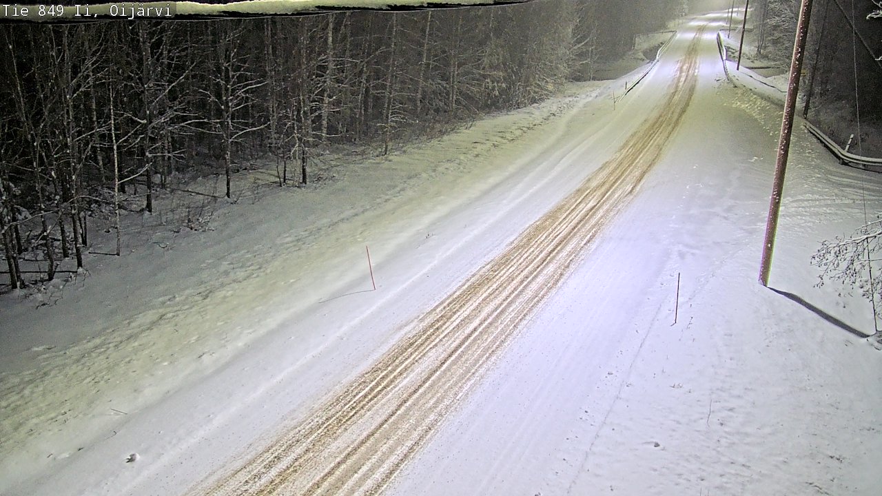 Weather Camera Image Väg 849 Ijo Oijärvi, Ii, Pohjois-Pohjanmaa