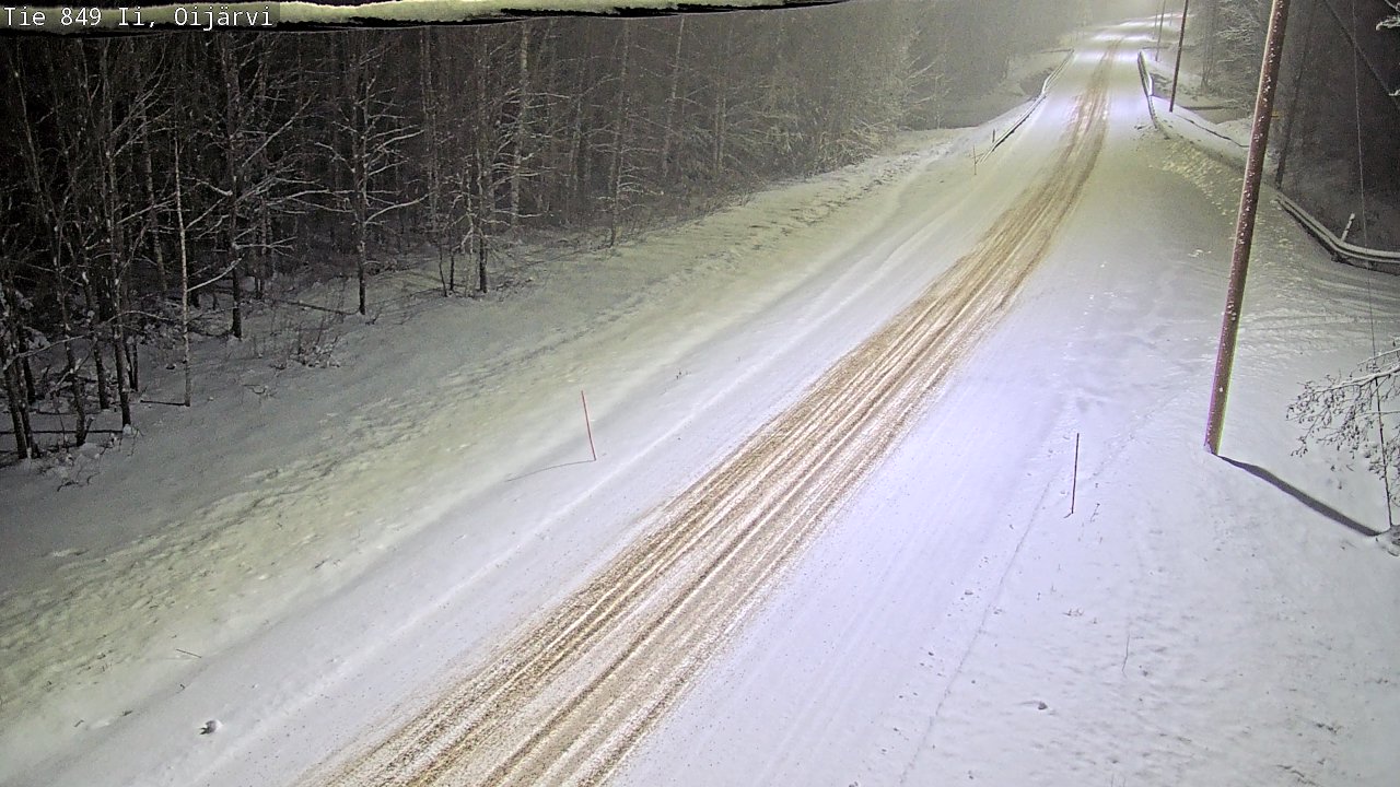 Weather Camera Image Väg 849 Ijo Oijärvi, Ii, Pohjois-Pohjanmaa