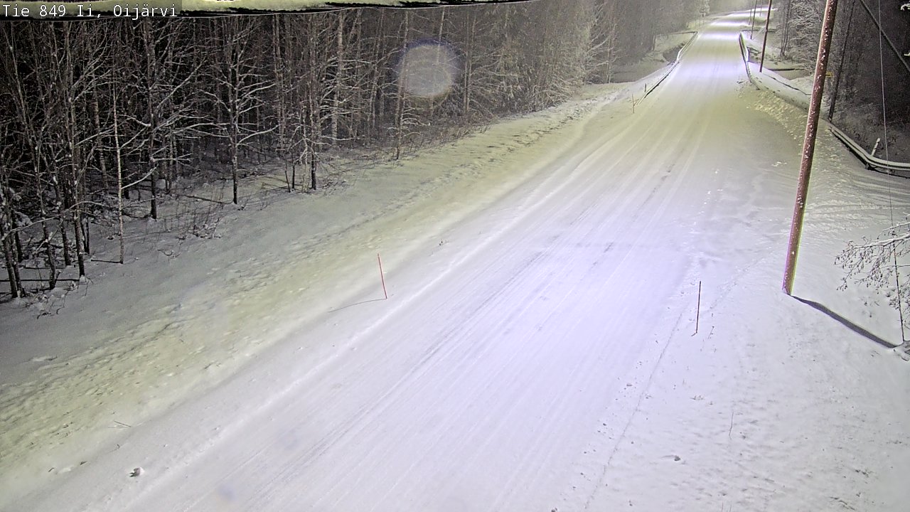 Weather Camera Image Väg 849 Ijo Oijärvi, Ii, Pohjois-Pohjanmaa