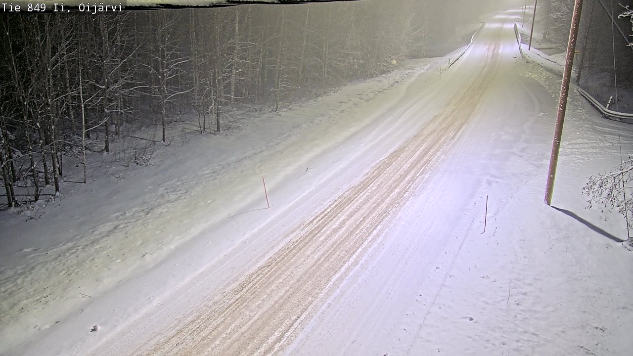 Weather Camera Image Väg 849 Ijo Oijärvi, Ii, Pohjois-Pohjanmaa