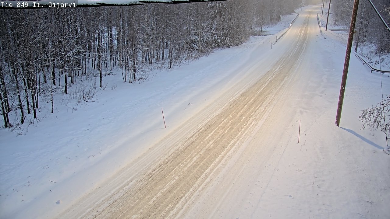 Weather Camera Image Väg 849 Ijo Oijärvi, Ii, Pohjois-Pohjanmaa
