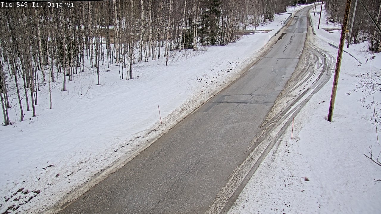 Weather Camera Image Väg 849 Ijo Oijärvi, Ii, Pohjois-Pohjanmaa