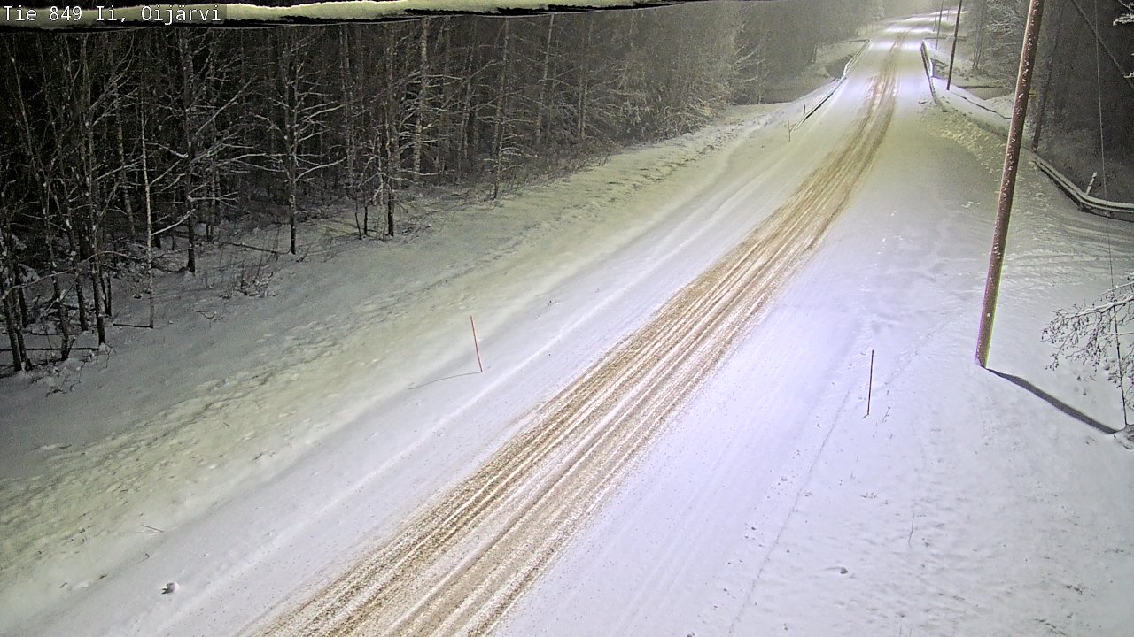 Weather Camera Image Väg 849 Ijo Oijärvi, Ii, Pohjois-Pohjanmaa