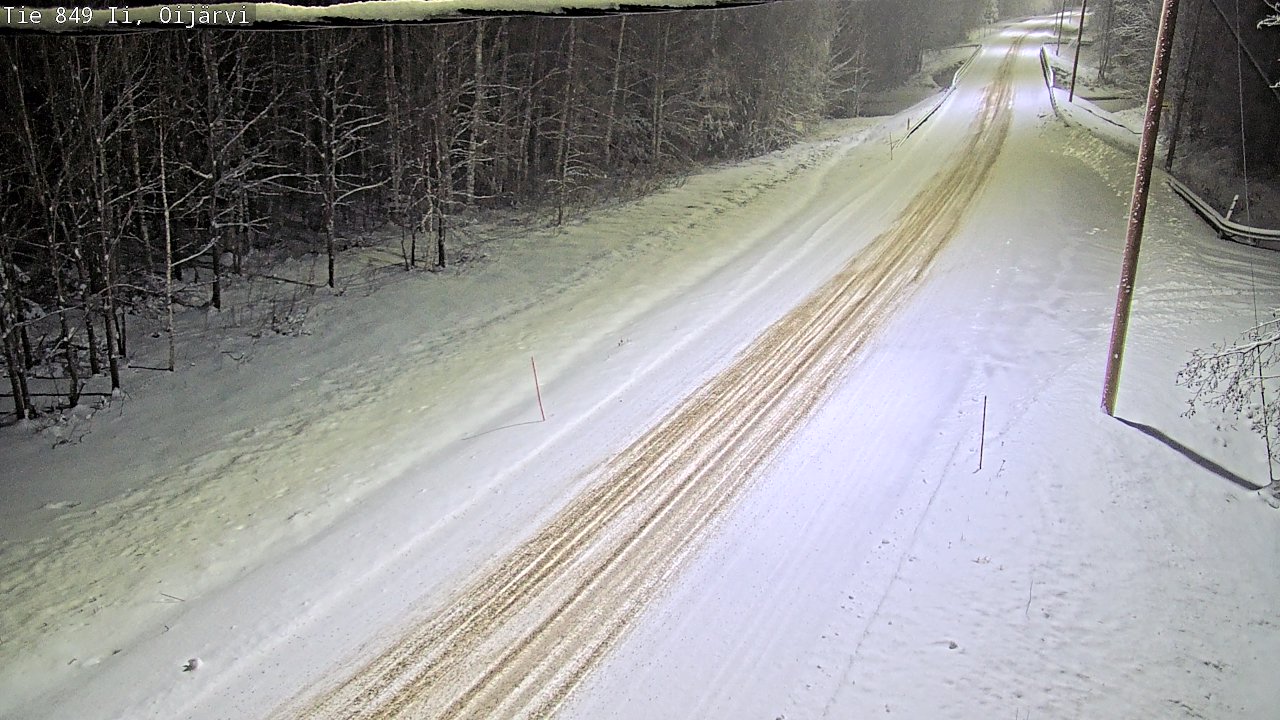 Weather Camera Image Väg 849 Ijo Oijärvi, Ii, Pohjois-Pohjanmaa
