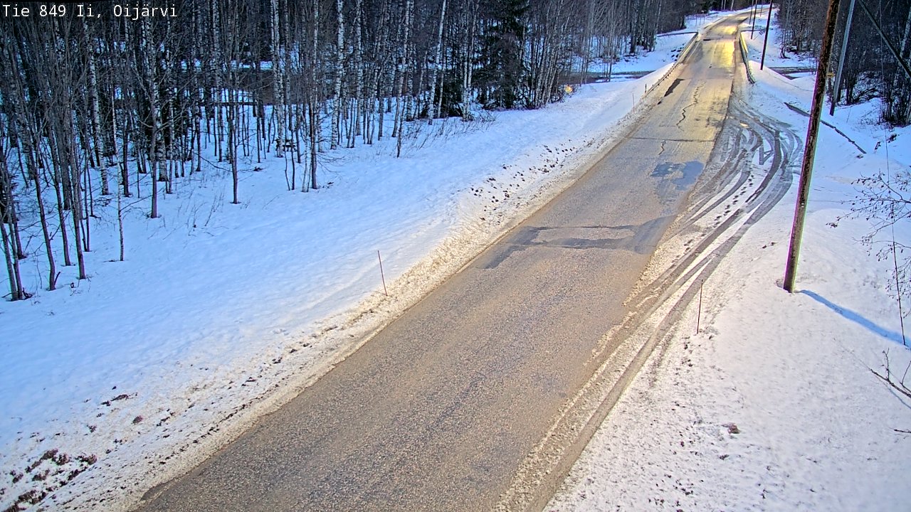 Weather Camera Image Väg 849 Ijo Oijärvi, Ii, Pohjois-Pohjanmaa