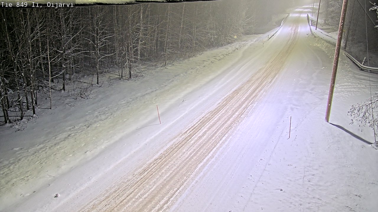 Weather Camera Image Väg 849 Ijo Oijärvi, Ii, Pohjois-Pohjanmaa
