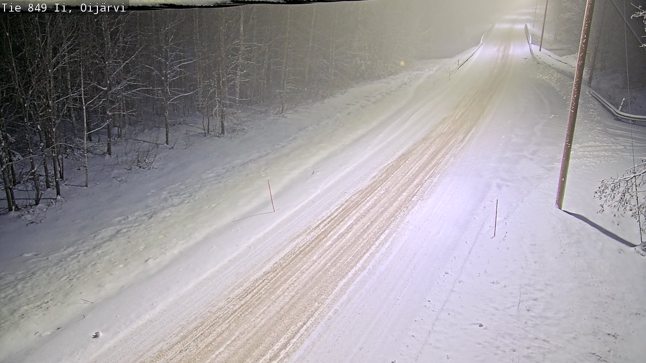 Weather Camera Image Väg 849 Ijo Oijärvi, Ii, Pohjois-Pohjanmaa