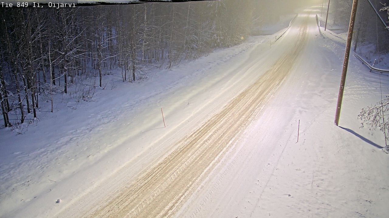 Weather Camera Image Väg 849 Ijo Oijärvi, Ii, Pohjois-Pohjanmaa