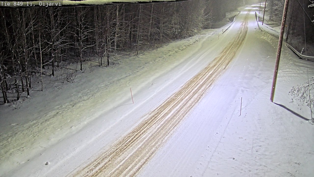 Weather Camera Image Väg 849 Ijo Oijärvi, Ii, Pohjois-Pohjanmaa