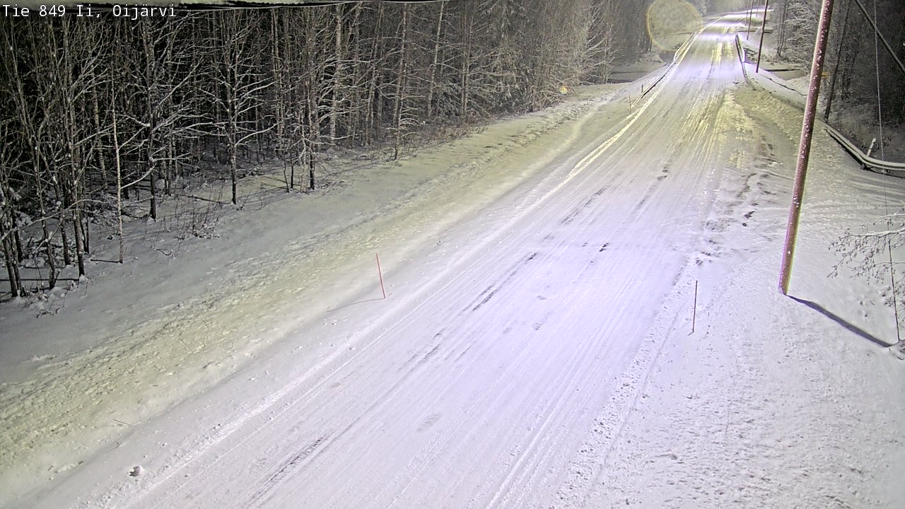 Weather Camera Image Väg 849 Ijo Oijärvi, Ii, Pohjois-Pohjanmaa