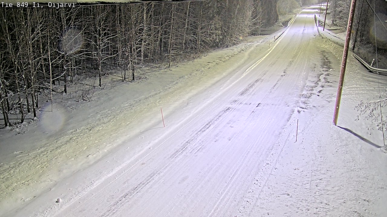 Weather Camera Image Väg 849 Ijo Oijärvi, Ii, Pohjois-Pohjanmaa