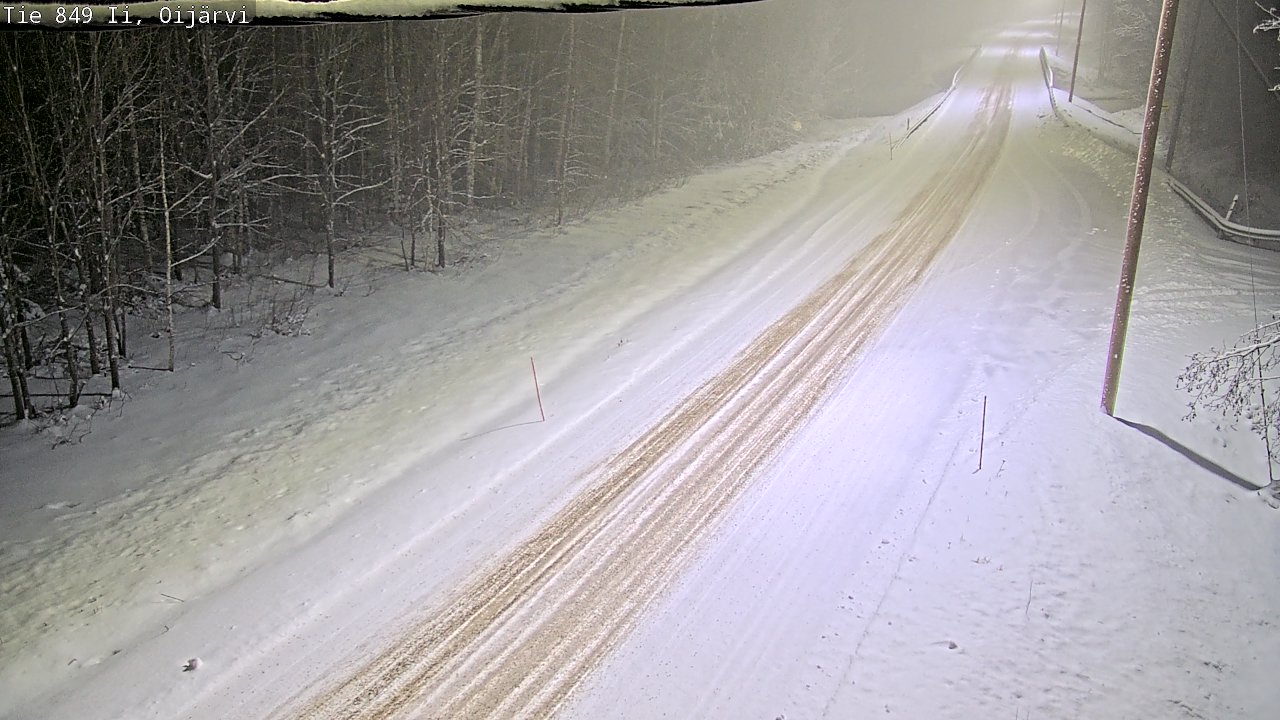 Weather Camera Image Väg 849 Ijo Oijärvi, Ii, Pohjois-Pohjanmaa