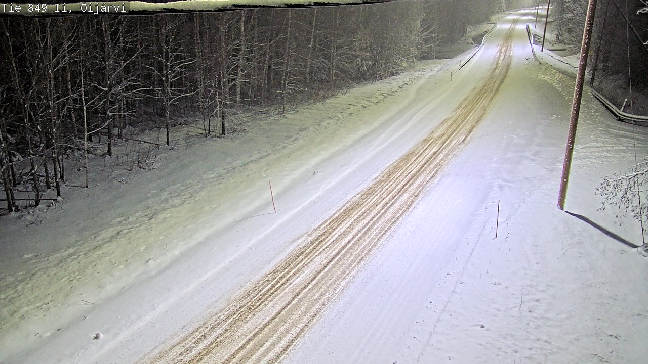 Weather Camera Image Väg 849 Ijo Oijärvi, Ii, Pohjois-Pohjanmaa