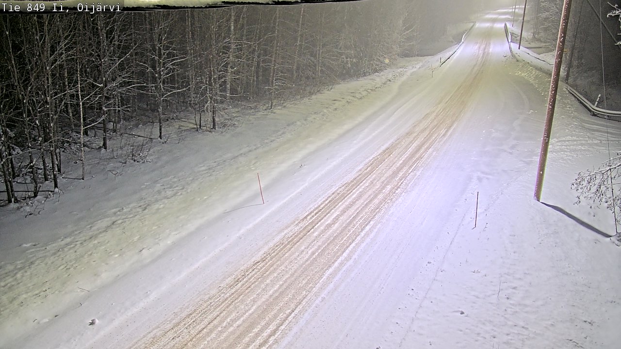Weather Camera Image Väg 849 Ijo Oijärvi, Ii, Pohjois-Pohjanmaa