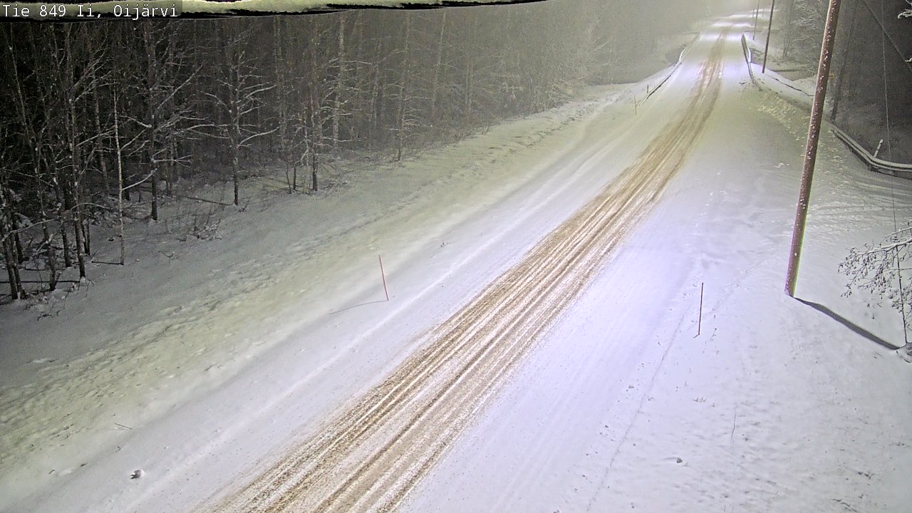 Weather Camera Image Väg 849 Ijo Oijärvi, Ii, Pohjois-Pohjanmaa