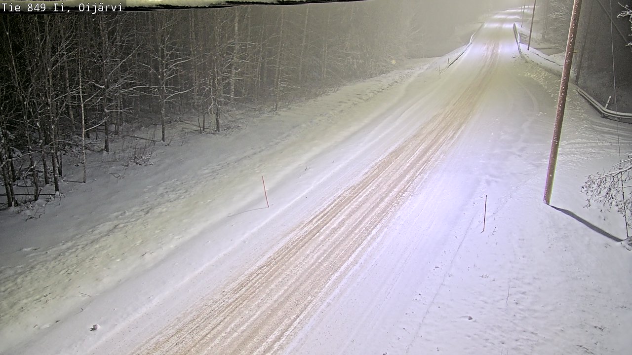 Weather Camera Image Väg 849 Ijo Oijärvi, Ii, Pohjois-Pohjanmaa