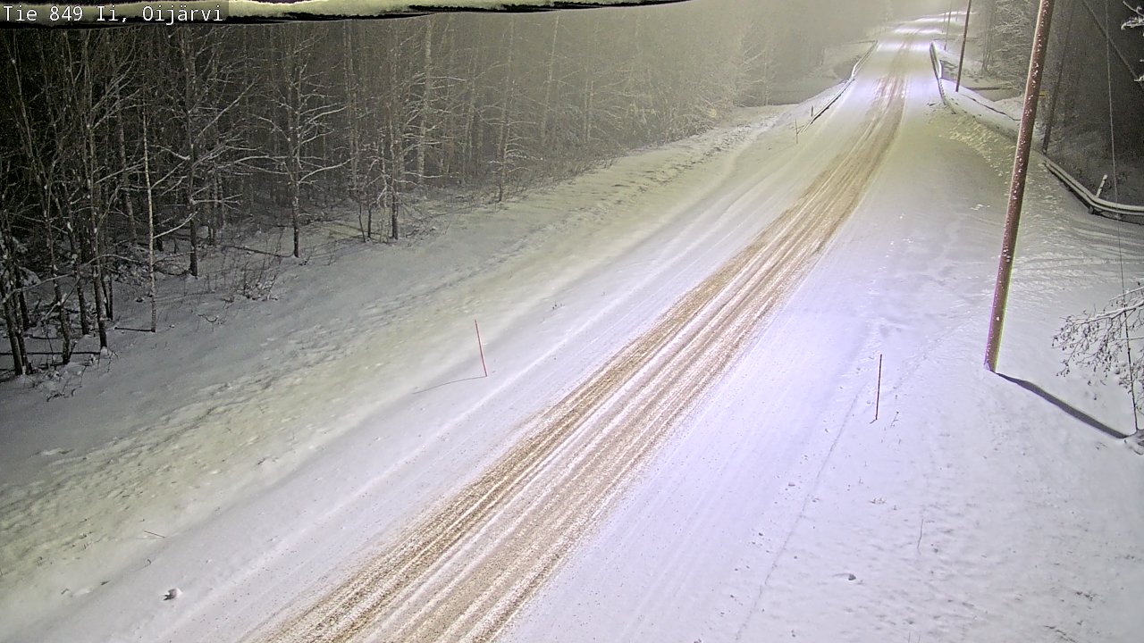 Weather Camera Image Väg 849 Ijo Oijärvi, Ii, Pohjois-Pohjanmaa
