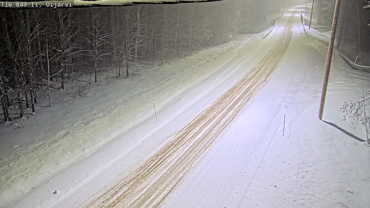 Weather Camera Image Väg 849 Ijo Oijärvi, Ii, Pohjois-Pohjanmaa