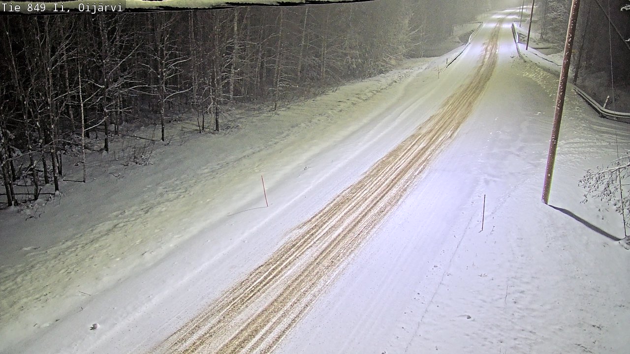 Weather Camera Image Väg 849 Ijo Oijärvi, Ii, Pohjois-Pohjanmaa