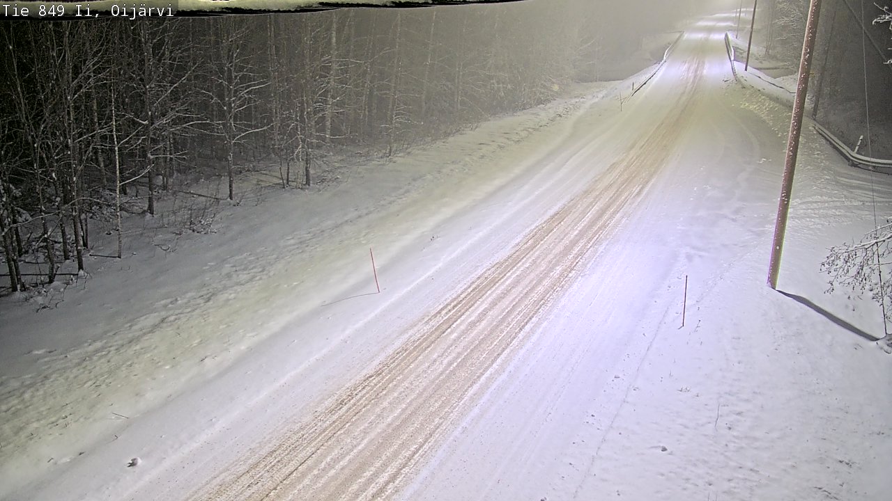 Weather Camera Image Väg 849 Ijo Oijärvi, Ii, Pohjois-Pohjanmaa